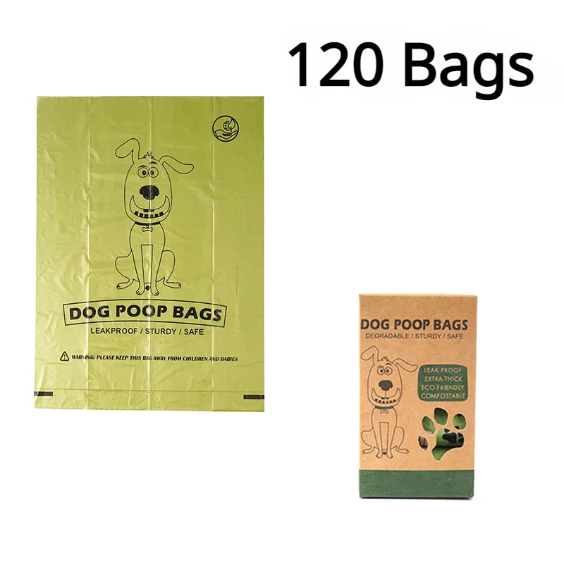 15PCS/ Roll Biodegradable Dog Poop Bags Bulk Biobase Scented Poo Bag Degradable Cat Waste Bags Dog Poop Bag Dispenser