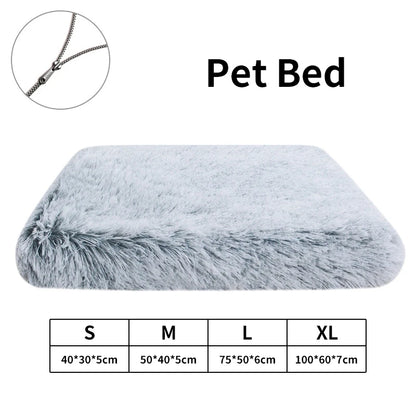 Dog Accessories for Large Dogs Cat's House Plush Pet Bed for Dog XL Square Mat For Small Medium Pet Calming Bed Mat 100cm