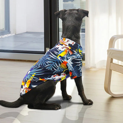 Summer Dog Clothes Cool Beach Hawaiian Style Dog Cat Shirt Short Sleeve Coconut Tree Printing New Fashion Gift For Pet