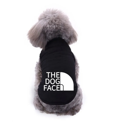 The Dog Face Pet Dog Vest Sweatshirt, Spring Summer Small and Medium Chihuahua French Bulldog Pure Cotton T-shirt Puppy Clothes