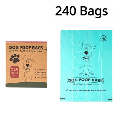 15PCS/ Roll Biodegradable Dog Poop Bags Bulk Biobase Scented Poo Bag Degradable Cat Waste Bags Dog Poop Bag Dispenser