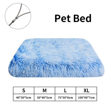 Dog Accessories for Large Dogs Cat's House Plush Pet Bed for Dog XL Square Mat For Small Medium Pet Calming Bed Mat 100cm