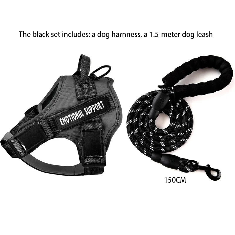 Dog Harness Emotional Support Pet Vest Harness Reflective Breathable and Adjustable No-Pull  Dog Harness