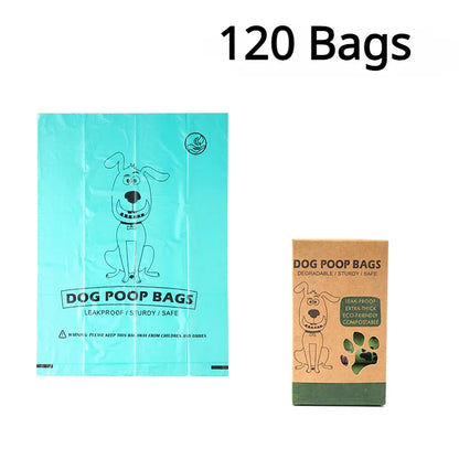 15PCS/ Roll Biodegradable Dog Poop Bags Bulk Biobase Scented Poo Bag Degradable Cat Waste Bags Dog Poop Bag Dispenser