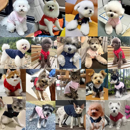 Polo Shirt for Small Medium Dogs Fashion Dog Clothes Cute Solid Puppy Pullover Summer Cool Cat Shirt Pet Sweathirts Dog Costumes