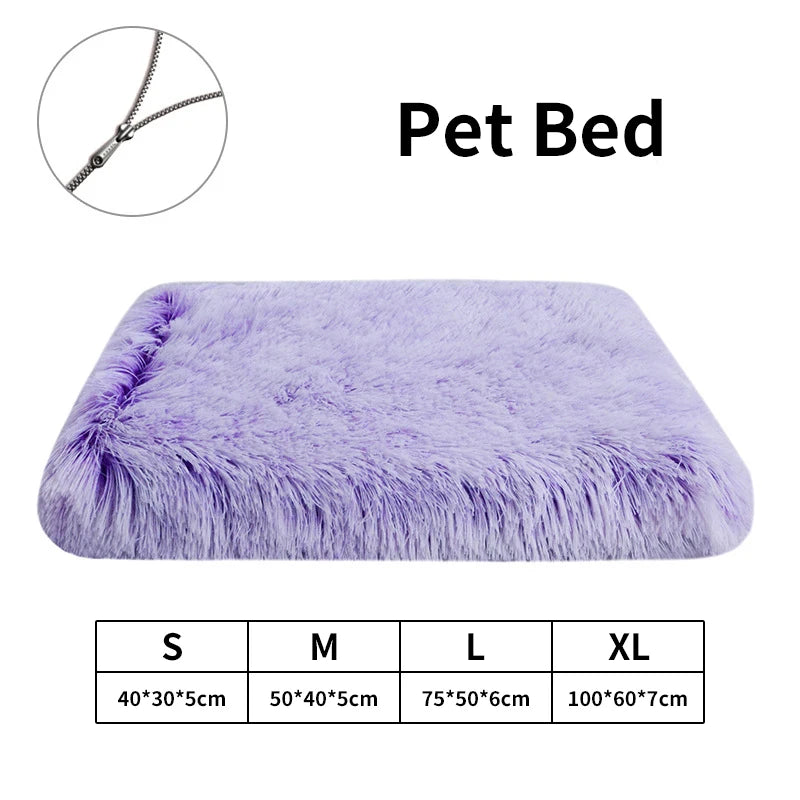 Dog Accessories for Large Dogs Cat's House Plush Pet Bed for Dog XL Square Mat For Small Medium Pet Calming Bed Mat 100cm