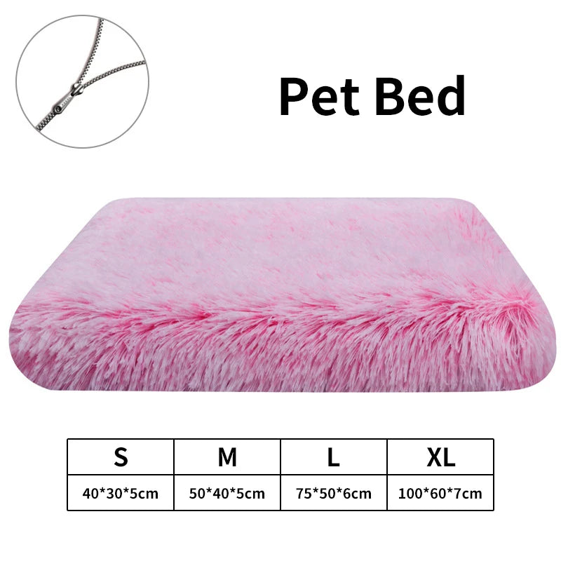 Dog Accessories for Large Dogs Cat's House Plush Pet Bed for Dog XL Square Mat For Small Medium Pet Calming Bed Mat 100cm