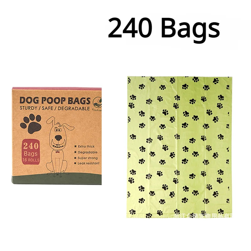 15PCS/ Roll Biodegradable Dog Poop Bags Bulk Biobase Scented Poo Bag Degradable Cat Waste Bags Dog Poop Bag Dispenser