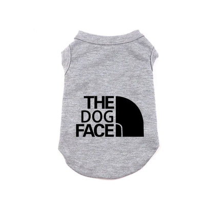 The Dog Face Pet Dog Vest Sweatshirt, Spring Summer Small and Medium Chihuahua French Bulldog Pure Cotton T-shirt Puppy Clothes