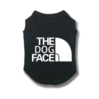 The Dog Face Pet Dog Vest Sweatshirt, Spring Summer Small and Medium Chihuahua French Bulldog Pure Cotton T-shirt Puppy Clothes