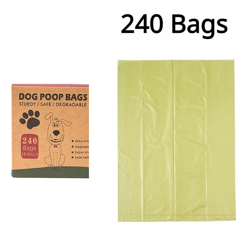 15PCS/ Roll Biodegradable Dog Poop Bags Bulk Biobase Scented Poo Bag Degradable Cat Waste Bags Dog Poop Bag Dispenser