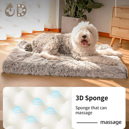 Dog Accessories for Large Dogs Cat's House Plush Pet Bed for Dog XL Square Mat For Small Medium Pet Calming Bed Mat 100cm