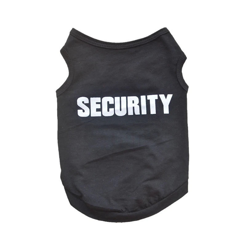 Security Clothing for Dogs Summer Pet Clothes Vest for Small Dogs Chihuahua Yorkshire Puppy Cats Low Price Pets T-shirt Costume