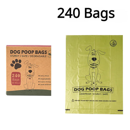 15PCS/ Roll Biodegradable Dog Poop Bags Bulk Biobase Scented Poo Bag Degradable Cat Waste Bags Dog Poop Bag Dispenser