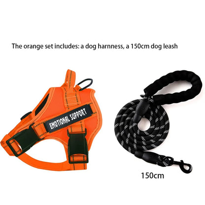 Dog Harness Emotional Support Pet Vest Harness Reflective Breathable and Adjustable No-Pull  Dog Harness