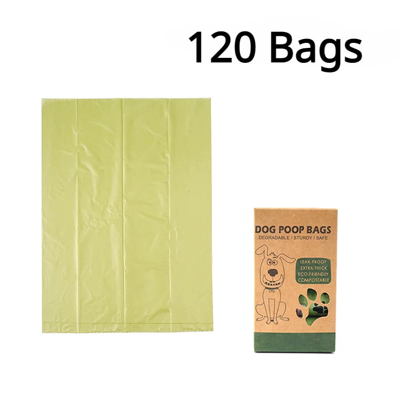 15PCS/ Roll Biodegradable Dog Poop Bags Bulk Biobase Scented Poo Bag Degradable Cat Waste Bags Dog Poop Bag Dispenser